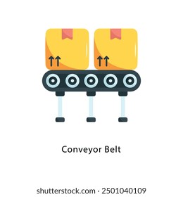 Conveyor Belt Vector Flat Icon Design illustration Symbol on White background EPS 10 File