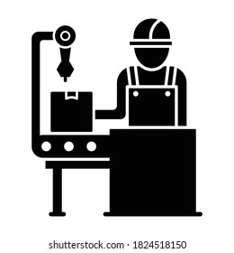 Conveyor belt Vector Icon which can easily modify or edit

