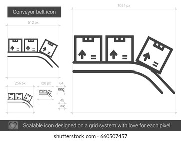 Gürtel-Vektorgrafik-Symbol einzeln auf weißem Hintergrund. Gürtelliniensymbol für Infografik, Website oder App. Skalierbares Symbol, das auf einem Gittersystem entworfen wurde.