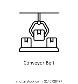 Conveyor Belt Vector Outline icons for your digital or print projects.