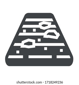 conveyor black icon on white background