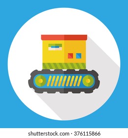 conveyor box flat icon
