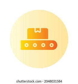 conveyor box gradient icon isolated on white background
