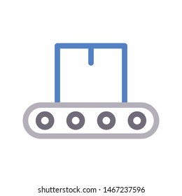 conveyor colour line vector icon