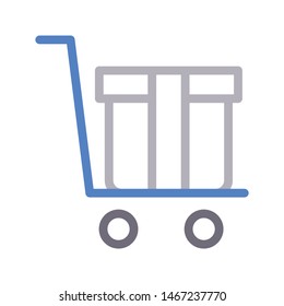 conveyor colour line vector icon