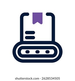 conveyor duotone icon. Sleek and modern vector icon for websites, mobile apps, marketing materials, and corporate design. Fully scalable and ready to use.