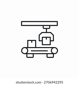 conveyor factory icon sign vector