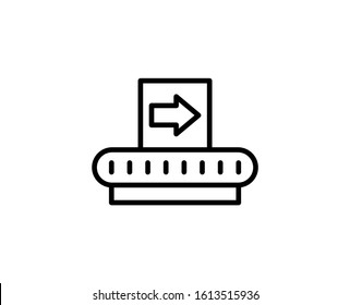 Conveyor flat icon. Single high quality outline symbol for web design or mobile app.  Conveyor thin line signs for design logo, visit card, etc. Outline pictogram EPS10