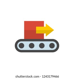 conveyor flat vector icon