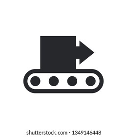 conveyor flat vector icon