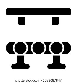 Conveyor Glyph Icon Design For Personal And Commercial Use