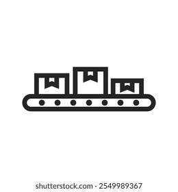 Icono de transportador Robot de envío automático para App Icono de póster de Anuncio de logotipo de Web 