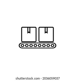 conveyor icon, cargo vector, e-commerce illustration