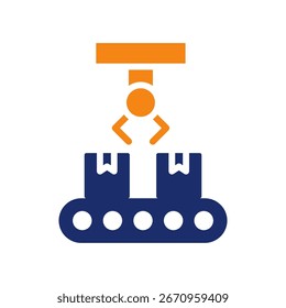 Ícone transportador símbolo de cor Vetor Ilustração