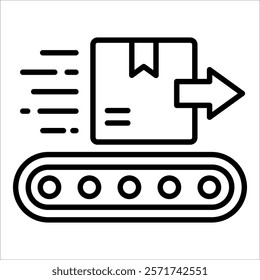 Conveyor Icon Element For Design