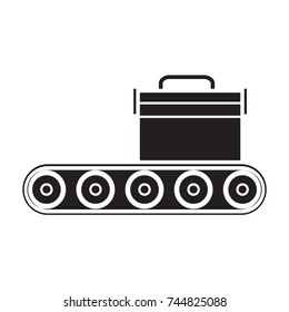 conveyor icon flat black