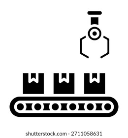 Ilustración vectorial de glifo de icono de transportador