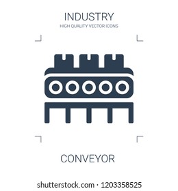 conveyor icon. high quality filled conveyor icon on white background. from industry collection flat trendy vector conveyor symbol. use for web and mobile
