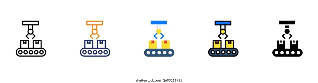 Ícone transportador - Ilustração de vetor de vários estilos