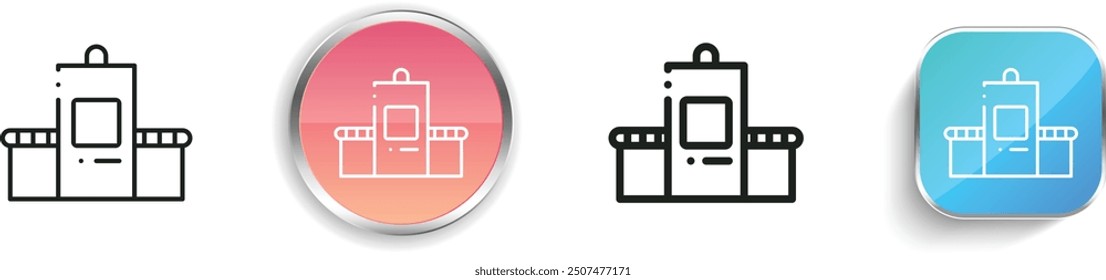 conveyor icon. Thin Linear, Regular and Button Style Design Isolated On White Background