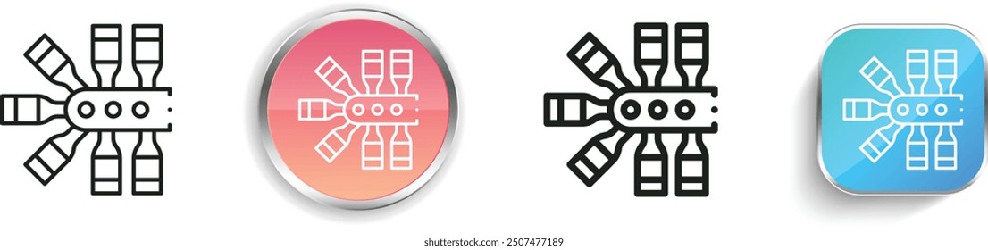 conveyor icon. Thin Linear, Regular and Button Style Design Isolated On White Background