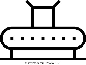 conveyor icon. Thin linear style design isolated on white background