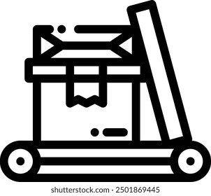 conveyor icon. Thin Linear Style Design Isolated On White Background