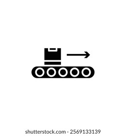 Conveyor icon Vector flat thin line illustration