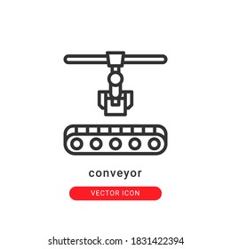 ilustración del vector de icono de transporte. diseño de contorno de icono de transporte.