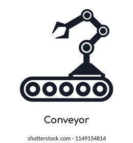 Conveyor icon vector isolated on white background for your web and mobile app design, Conveyor logo concept