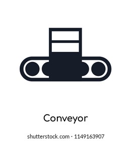Conveyor icon vector isolated on white background for your web and mobile app design, Conveyor logo concept