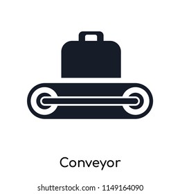 Conveyor icon vector isolated on white background for your web and mobile app design, Conveyor logo concept