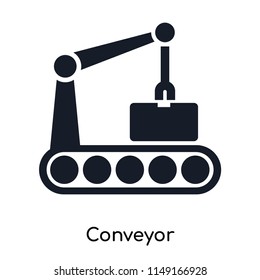 Conveyor icon vector isolated on white background for your web and mobile app design, Conveyor logo concept