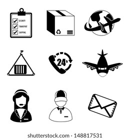 conveyor icons over white background vector illustration 