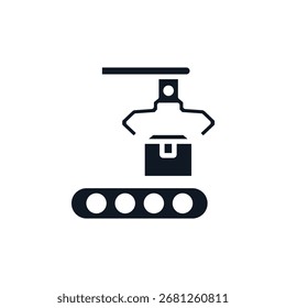 conveyor icons. Simple vector icons With Background. Flat style design