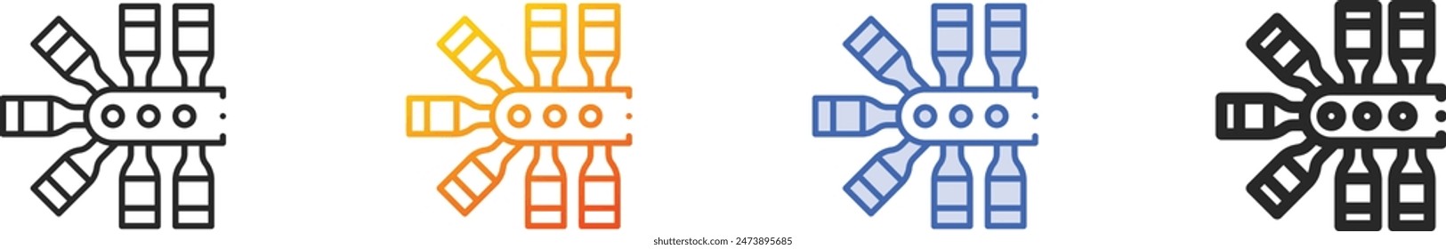 conveyor icon.Thin Linear, Gradient, Blue Stroke and bold Style Design Isolated On White Background