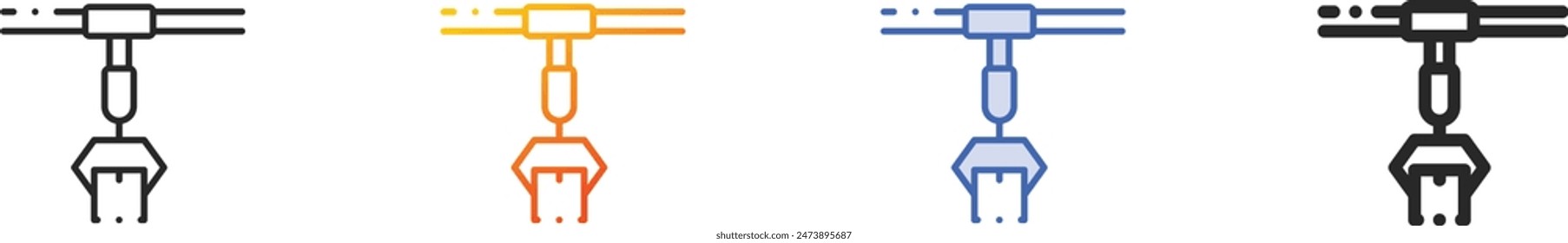conveyor icon.Thin Linear, Gradient, Blue Stroke and bold Style Design Isolated On White Background