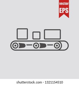 Conveyor icon.Vector illustration.