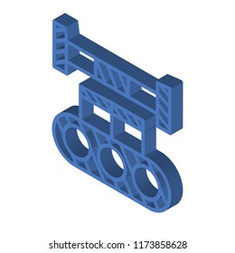 Conveyor isometric left top view 3D icon
