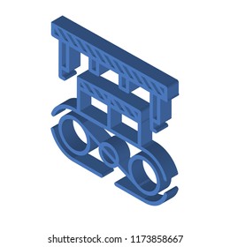 Conveyor isometric left top view 3D icon