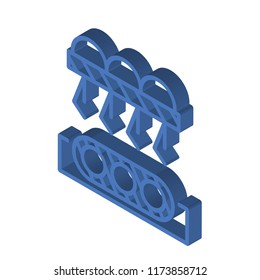 Conveyor isometric left top view 3D icon