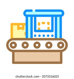 conveyor line color icon vector. conveyor line sign. isolated symbol illustration