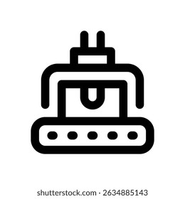conveyor line icon. Clean and minimalist vector icon for websites, mobile apps, presentations, and logos. Fully scalable and customizable for any project.