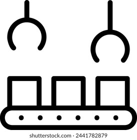 conveyor line icon illustration vector