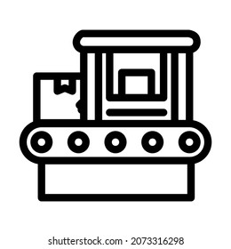 vector de icono de línea de línea de transporte. señal de línea de transporte. símbolo de contorno aislado ilustración negra