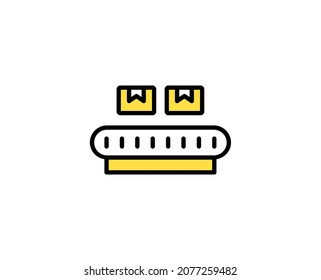 Conveyor line icon. Vector symbol in trendy flat style on white background. Commerce sing for design.