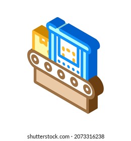 vector de icono isométrico de línea transportadora. señal de línea de transporte. ilustración de símbolo aislado