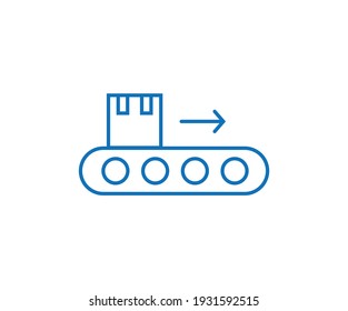 Conveyor Outline Vector Icon Sign Symbol