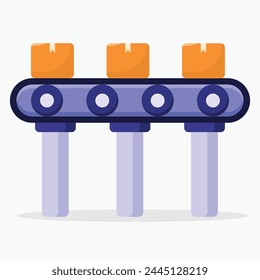 Conveyor package icon. Subtable to place on industry, construction, etc.