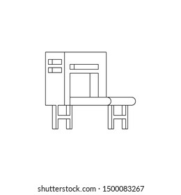 conveyor production icon. Element of production for mobile concept and web apps icon. Outline, thin line icon for website design and development, app development